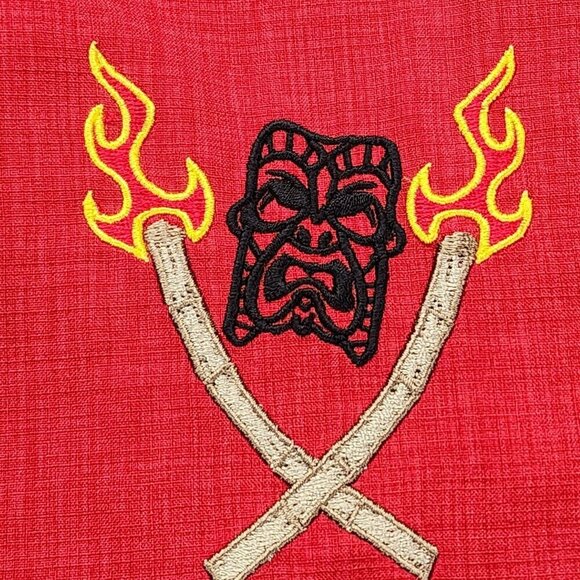 STEADY Last Call.Mens 3XL Shirt Black Red Tiki Bowling Lounge Casual Rockabilly - Picture 3 of 13